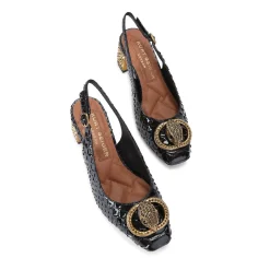 Hot Chelsea Snake-Effect Slingback Pumps Women Heels