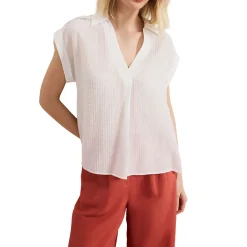 Chrissy Pleated Blouse Women Tops