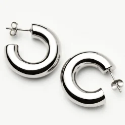 Chubby Medium Hoop Earrings Women Earrings