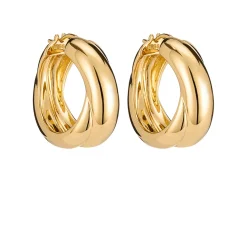 Chunky Medium Entwine Hoop Earrings Women Earrings