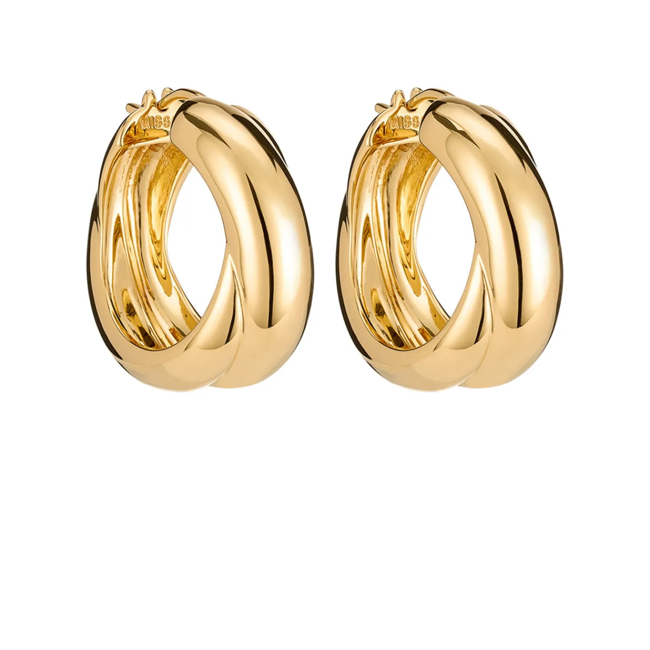 Chunky Medium Entwine Hoop Earrings Women Earrings