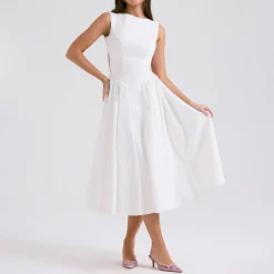 Clearance Cindy Open Back Flared Sundress Women Dresses