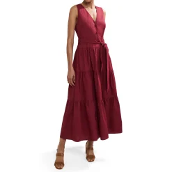Sale Clarissa Button Front Tiered Dress Women Dresses
