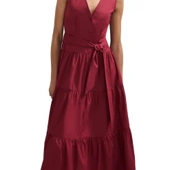 Sale Clarissa Button Front Tiered Dress Women Dresses