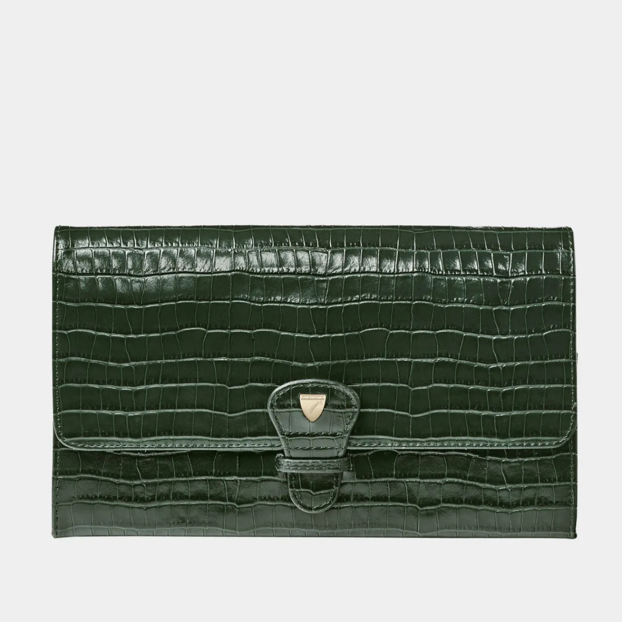 Outlet Classic Croc-Embossed Leather Travel Wallet Women Wallets