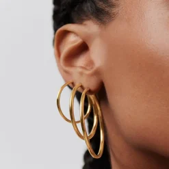 Hot Classic Medium Hoop Earrings Women Earrings
