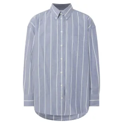 Online Classic Striped Oversized Oxford Shirt Women Tops