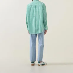 Online Classic Striped Shirt Women Tops