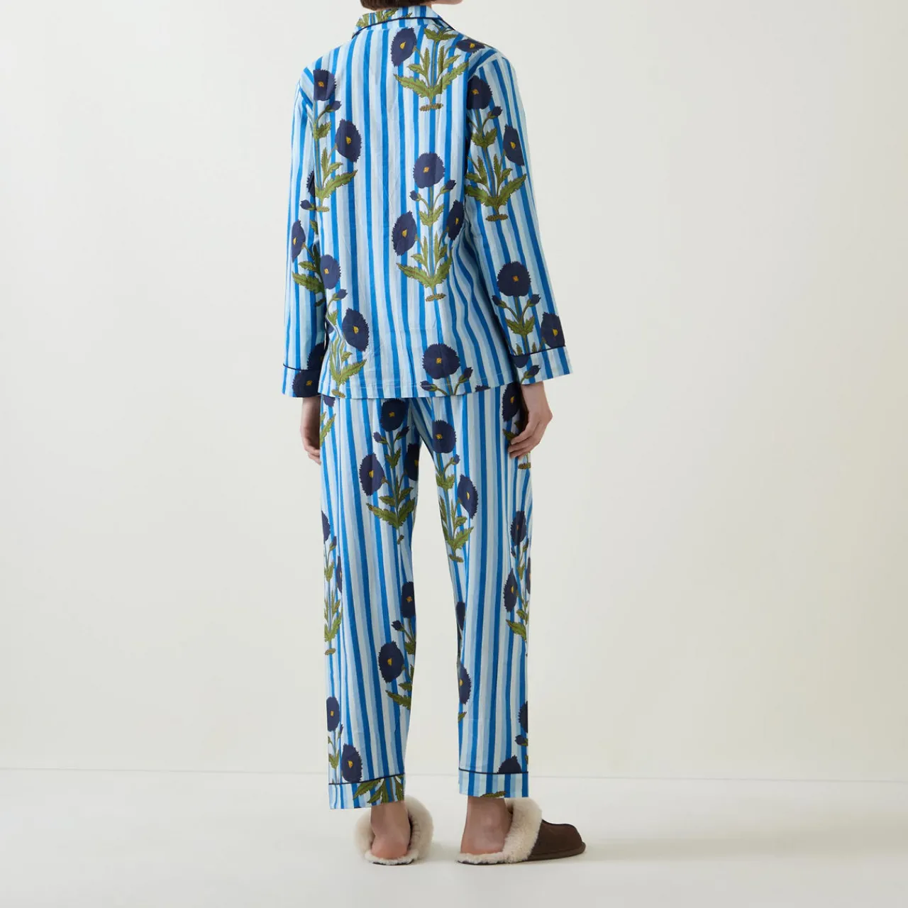Clearance Claudia Floral Stripe Pyjama Set Women Sleepwear