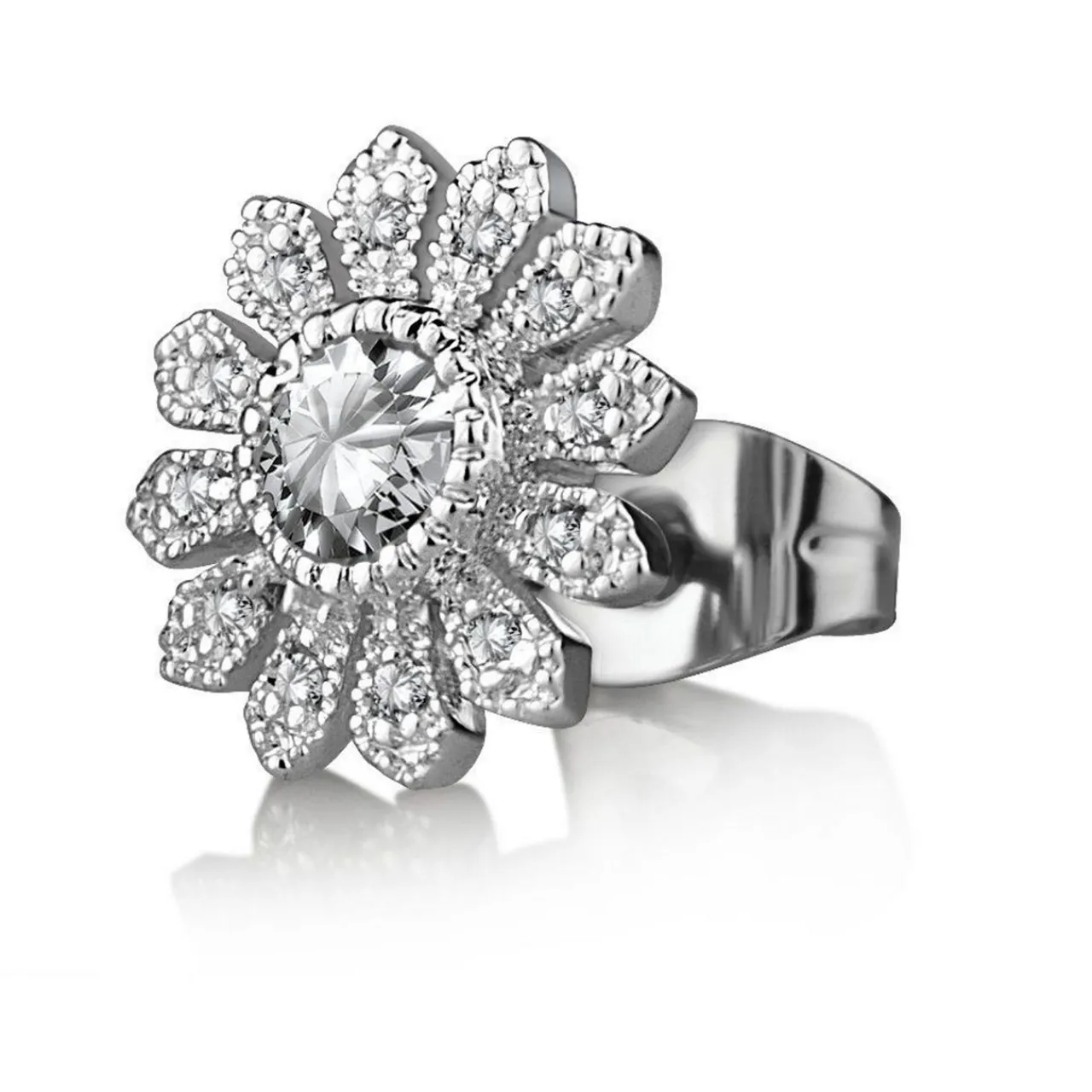 Best Clear Stone Flower Stud Earrings Women Earrings