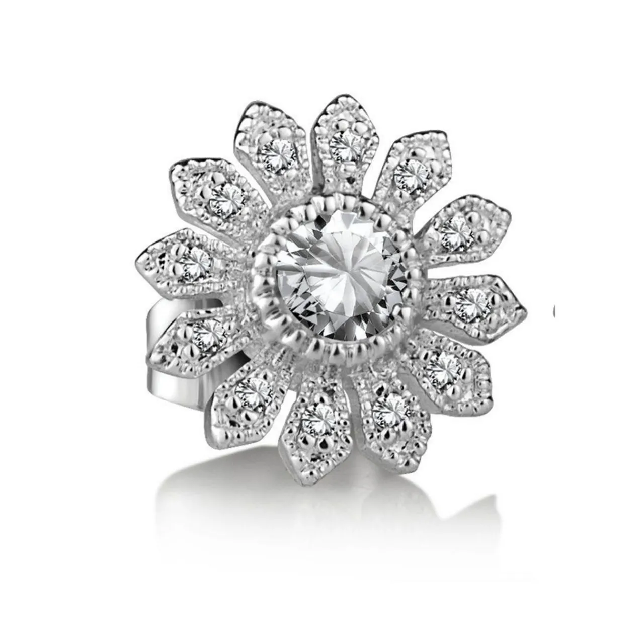 Best Clear Stone Flower Stud Earrings Women Earrings