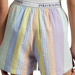 Outlet Coastal Stripe Logo Boxer Shorts Women Sleepwear