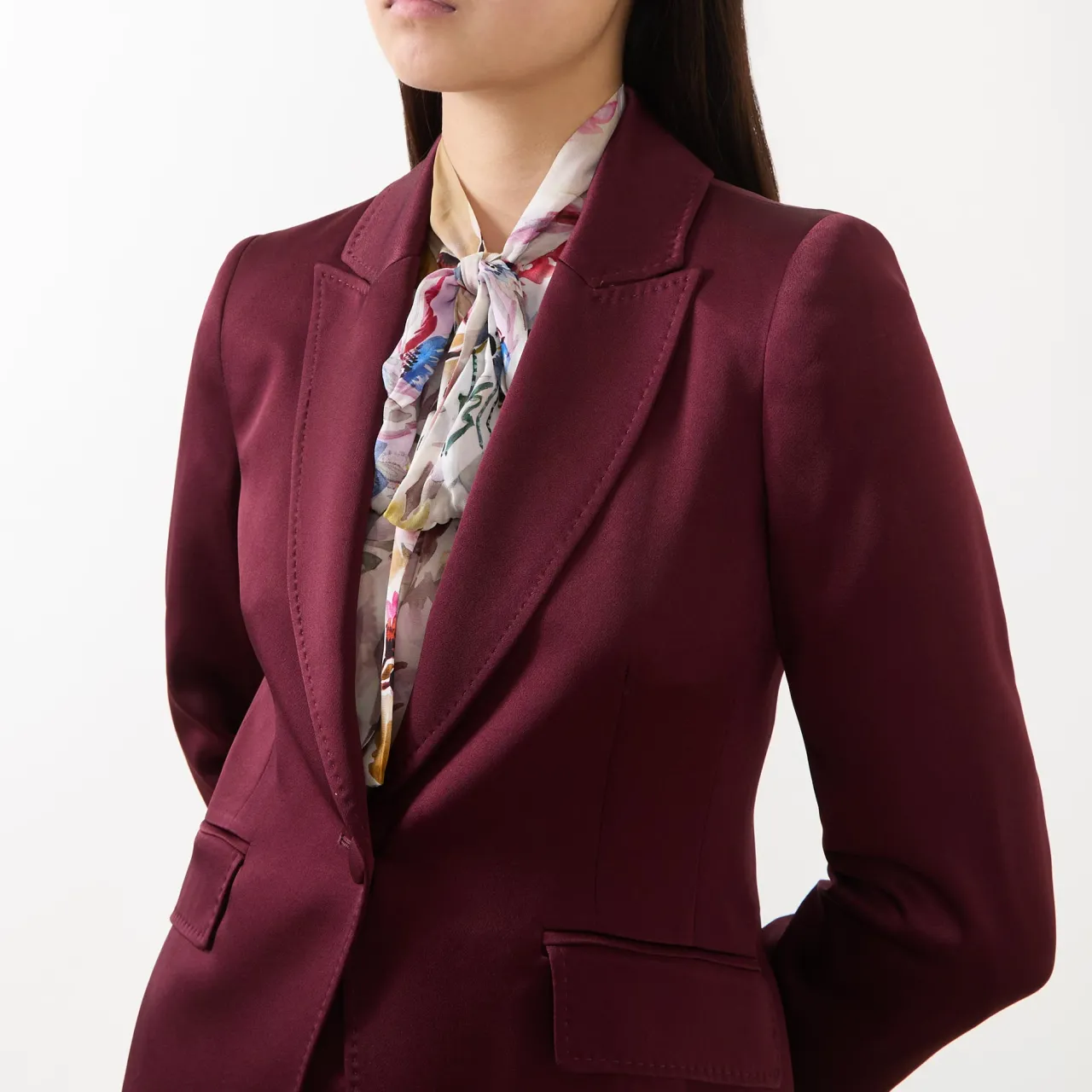New Cognac Single-Breasted Blazer Women Coats & Jackets