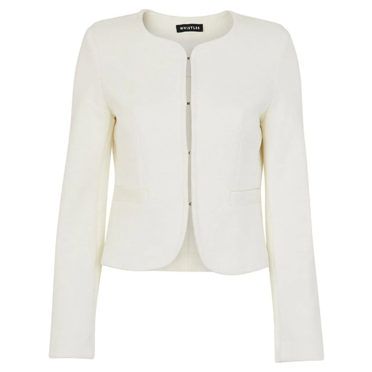 Collarless Jersey Jacket Women Coats & Jackets