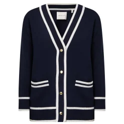 Best Contrast Knit Cardigan Women Sweaters & Cardigans