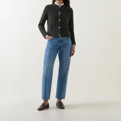 Hot Contrast Knit Cardigan Women Sweaters & Cardigans