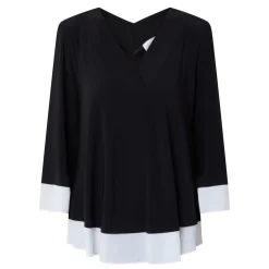 Clearance Contrast Trim Blouse Women Tops
