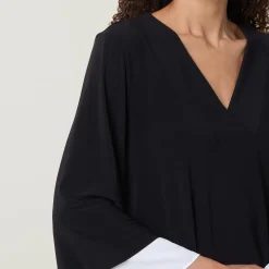 Clearance Contrast Trim Blouse Women Tops