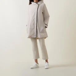 Sale Contrast-Trim Parka Jacket Women Coats & Jackets