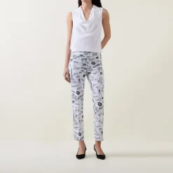 Hot Conversational Slim Cropped Trousers Women Trousers & Shorts