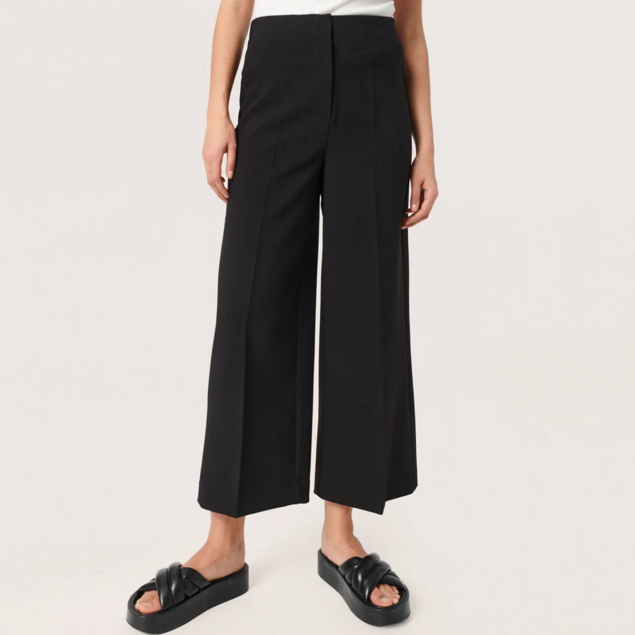 Best Corinne High-Rise Cropped Wide Leg Trousers Women Trousers & Shorts