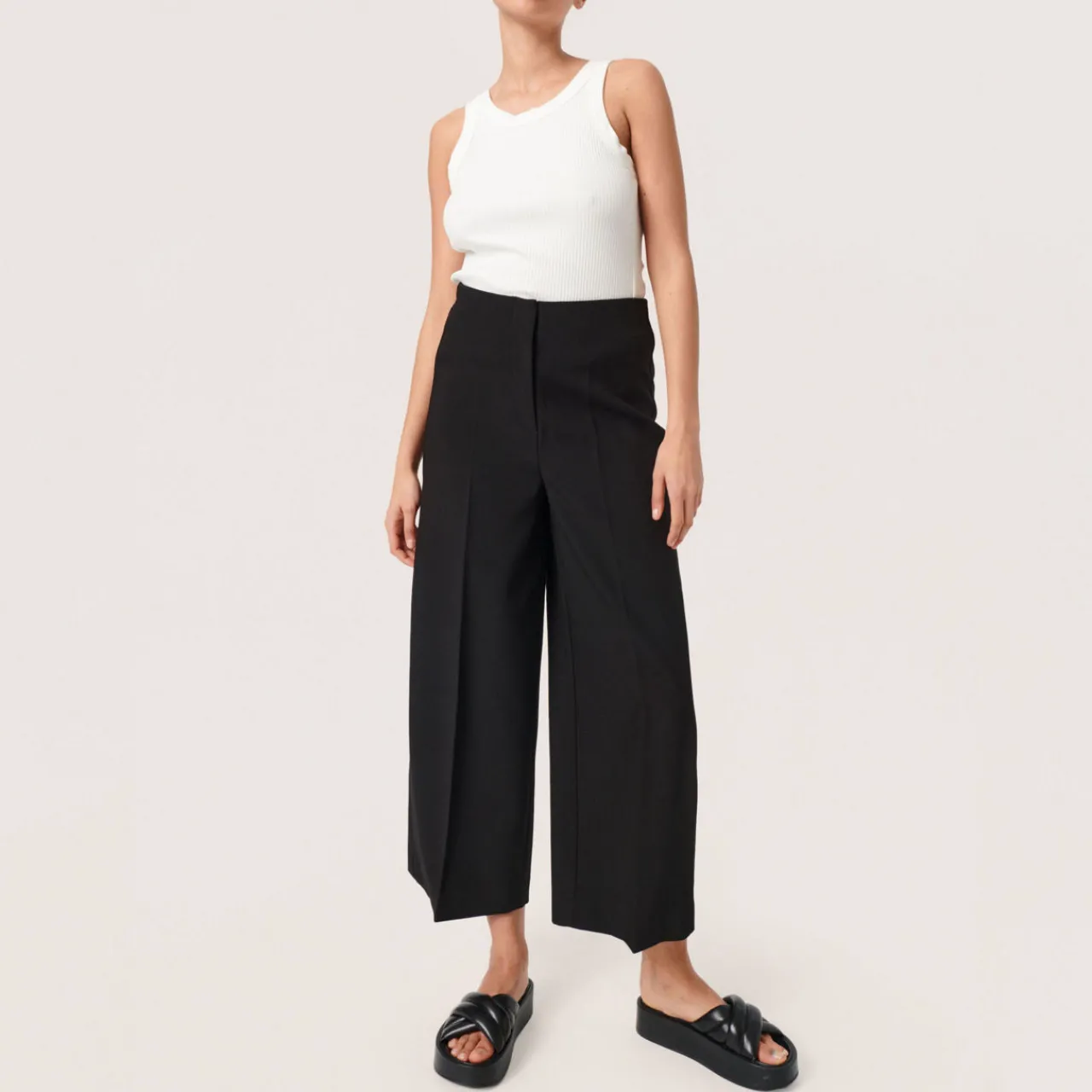 Best Corinne High-Rise Cropped Wide Leg Trousers Women Trousers & Shorts