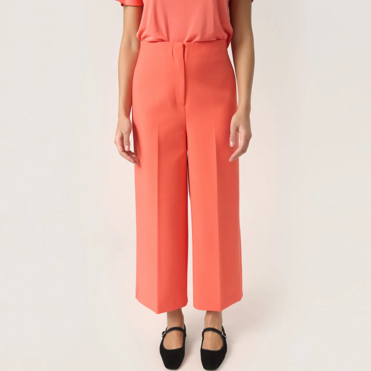 New Corinne High-Rise Cropped Wide Leg Trousers Women Trousers & Shorts
