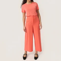 New Corinne High-Rise Cropped Wide Leg Trousers Women Trousers & Shorts