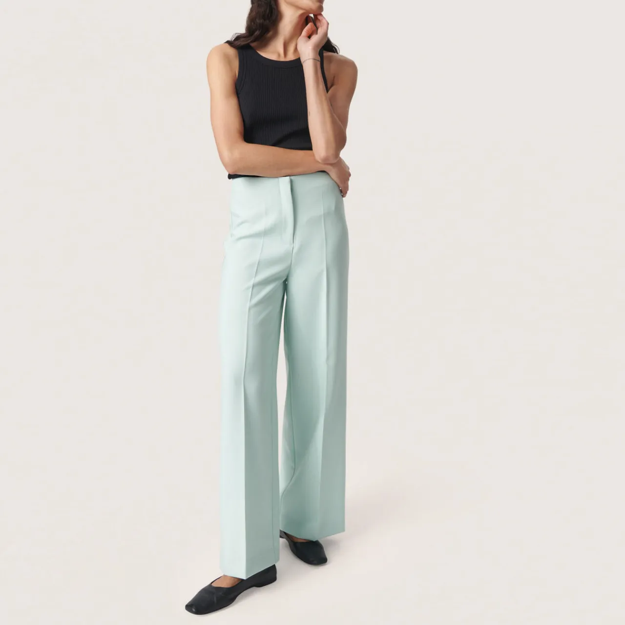 Outlet Corinne High-Rise Wide Legs Trousers Women Trousers & Shorts