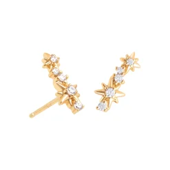 Discount Cosmic Crystal Climber Stud Earrings Women Earrings