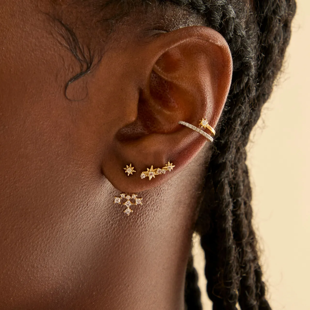 Discount Cosmic Crystal Climber Stud Earrings Women Earrings