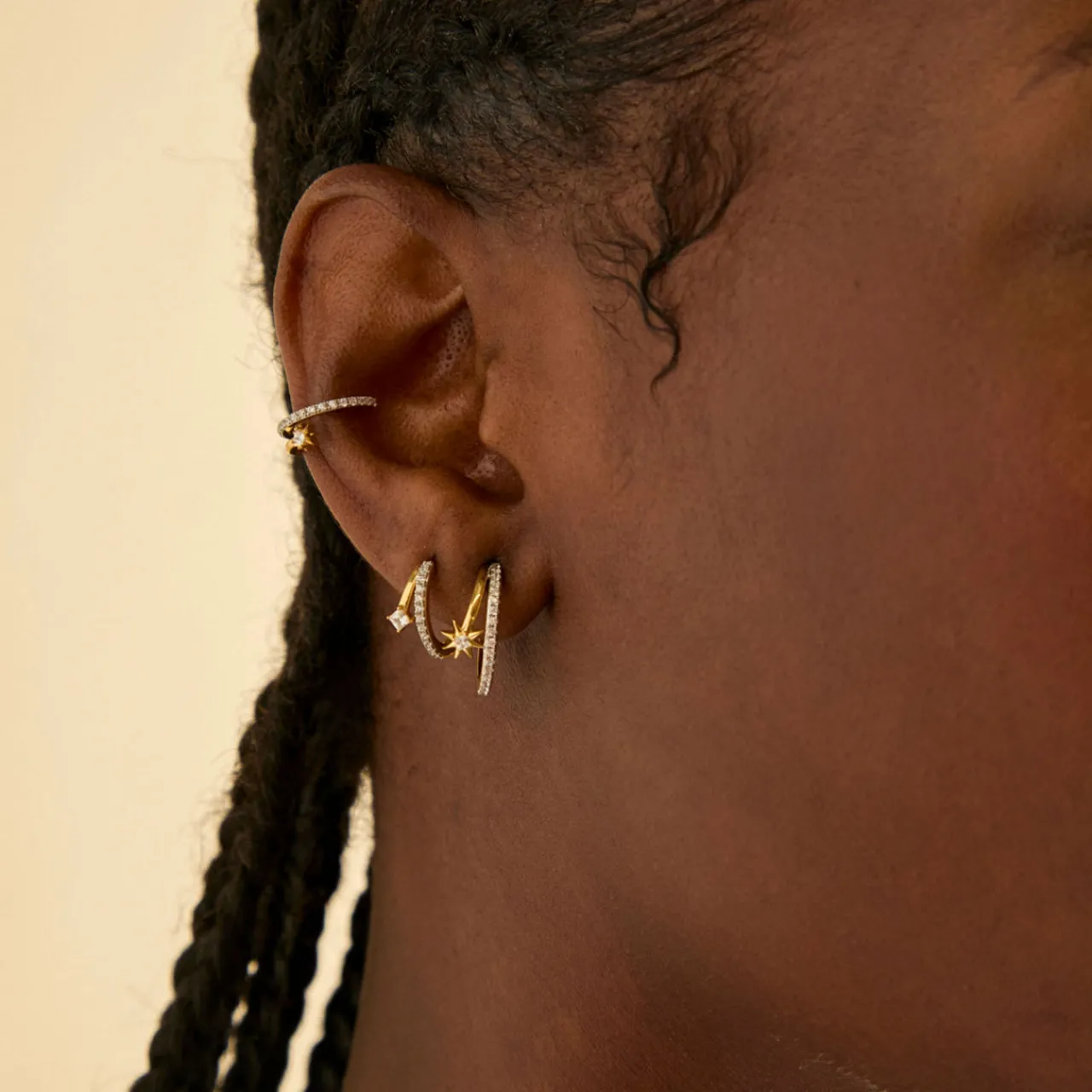 Hot Cosmic Illusion Crystal Hoop Earrings Women Earrings