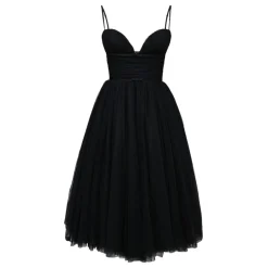 Hot Countess Ruched Bodice Flared Dress Women Dresses