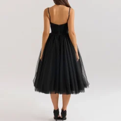 Hot Countess Ruched Bodice Flared Dress Women Dresses