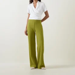 New Crepe-Knit Wide Leg Trousers Women Trousers & Shorts