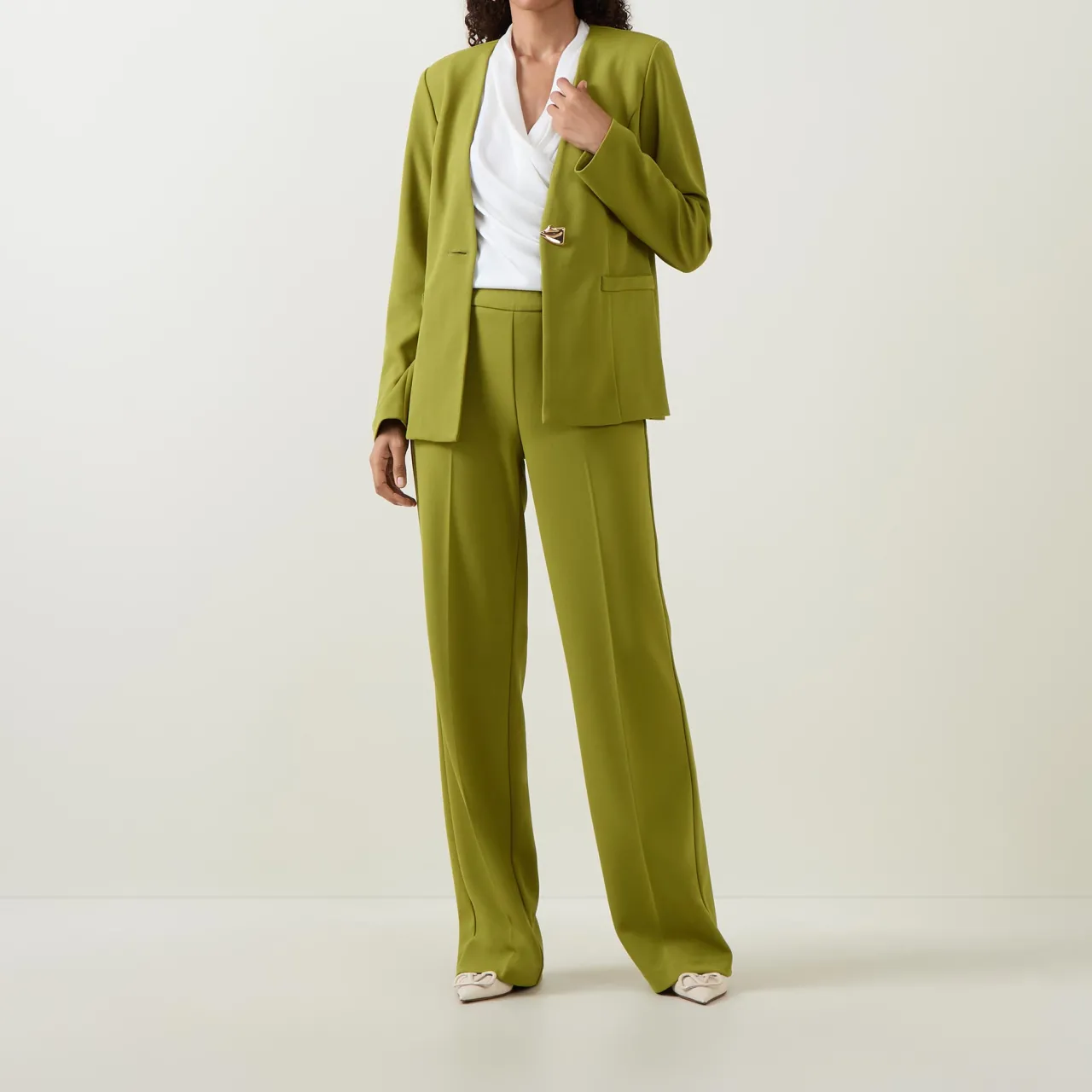 New Crepe-Knit Wide Leg Trousers Women Trousers & Shorts