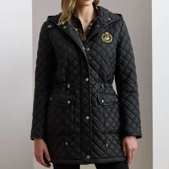 Online Crest Logo Quilted Jacket Women Coats & Jackets