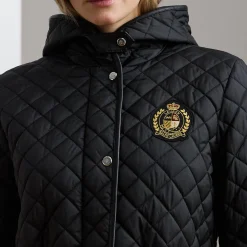 Online Crest Logo Quilted Jacket Women Coats & Jackets