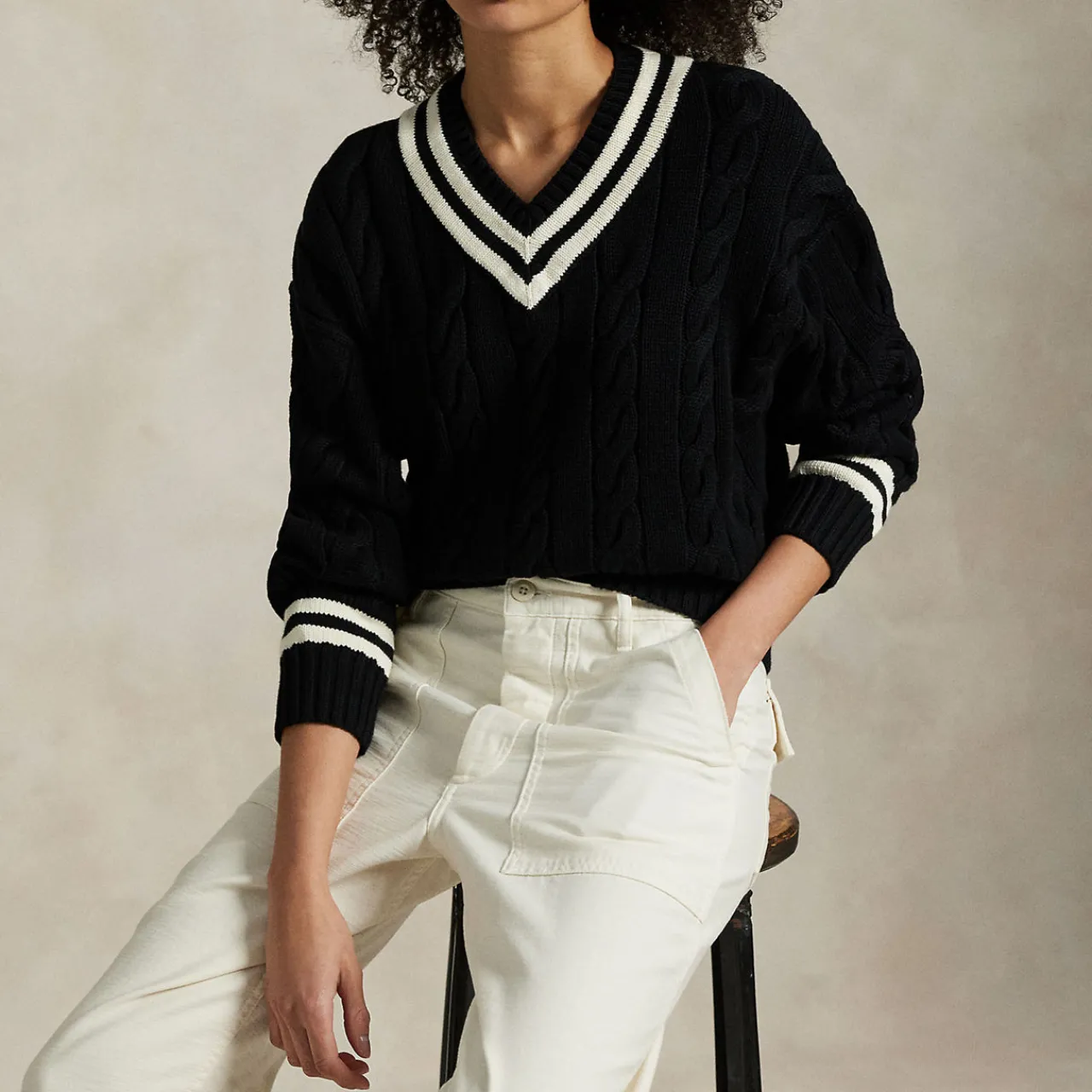 Online Cricket Cable Knit Sweater Women Sweaters & Cardigans