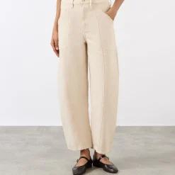 Hot Cropped Barrel Leg Jeans Women Denim