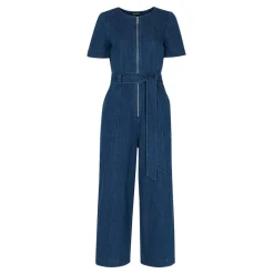 Online Cropped Denim Jumpsuit Women Jumpsuits