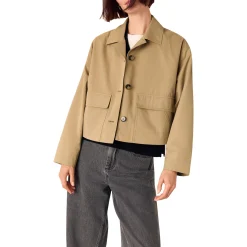 New Cropped Trench Jacket Women Coats & Jackets