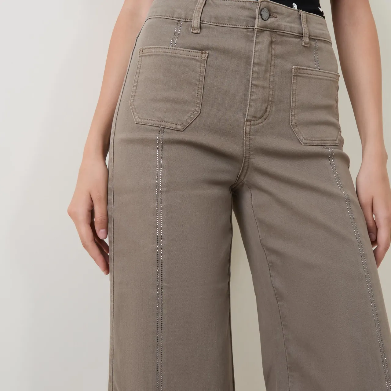 Discount Cropped Wide Leg Jeans Women Denim
