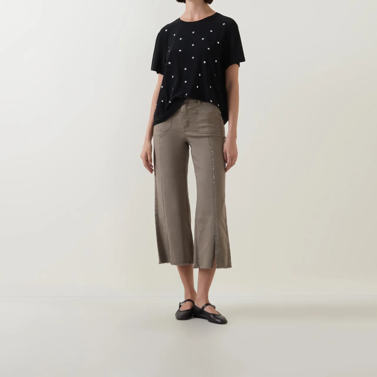 Discount Cropped Wide Leg Jeans Women Denim