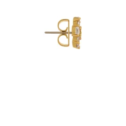 Best Crystal Embellished Flower Stud Earrings Women Earrings