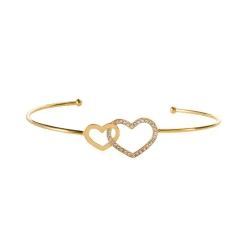 Clearance Crystal Heart Bangle Bracelet Women Bracelets