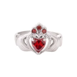Hot Cuisle Mo Croí Ruby Claddagh Ring Women Rings