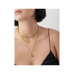 Outlet Curly Molten 18 kt Gold Plated Initial Necklace S Women Necklaces