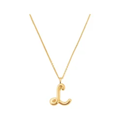 Outlet Curly Molten 18 kt Gold Plated Initial Necklace L Women Necklaces