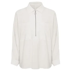 Cynthia Zip Front Shirt Women Tops